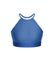Solid Lycra Halter Binding Crop Top