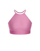 Solid Lycra Halter Binding Crop Top