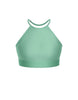 Solid Lycra Halter Binding Crop Top