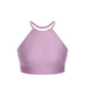 Solid Lycra Halter Binding Crop Top