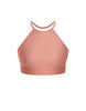 Solid Lycra Halter Binding Crop Top