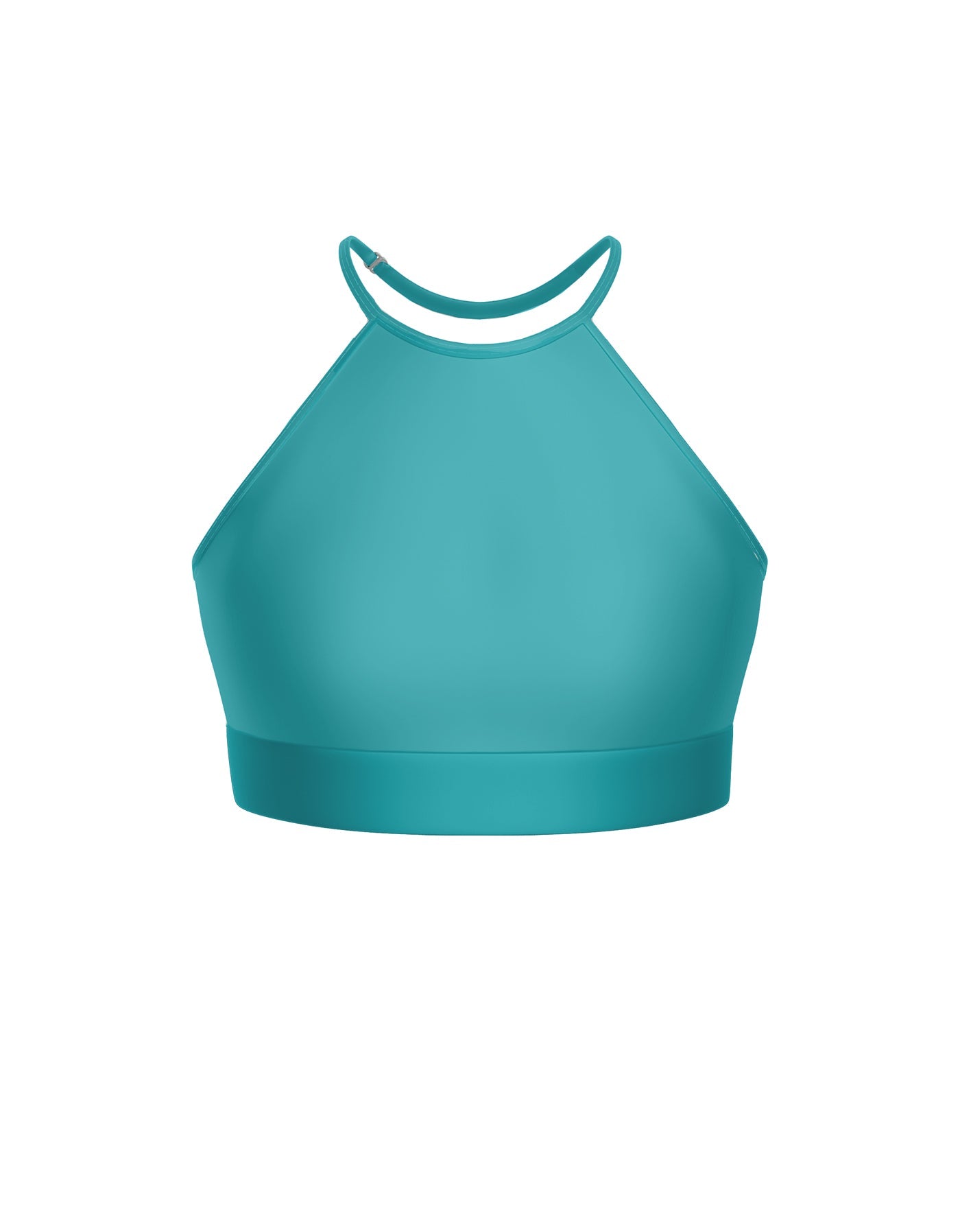 Solid Lycra Halter Binding Crop Top
