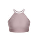Solid Lycra Halter Binding Crop Top