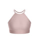 Solid Lycra Halter Binding Crop Top