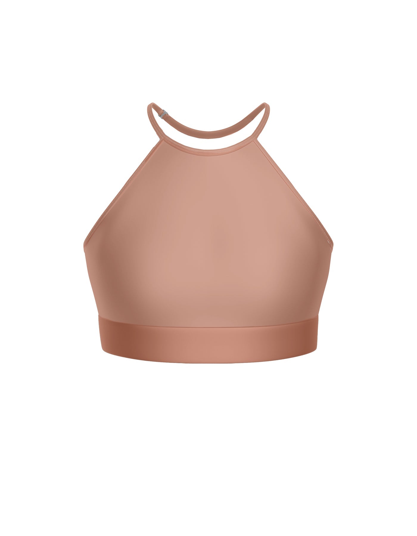 Solid Lycra Halter Binding Crop Top