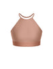 Solid Lycra Halter Binding Crop Top