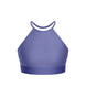 Solid Lycra Halter Binding Crop Top
