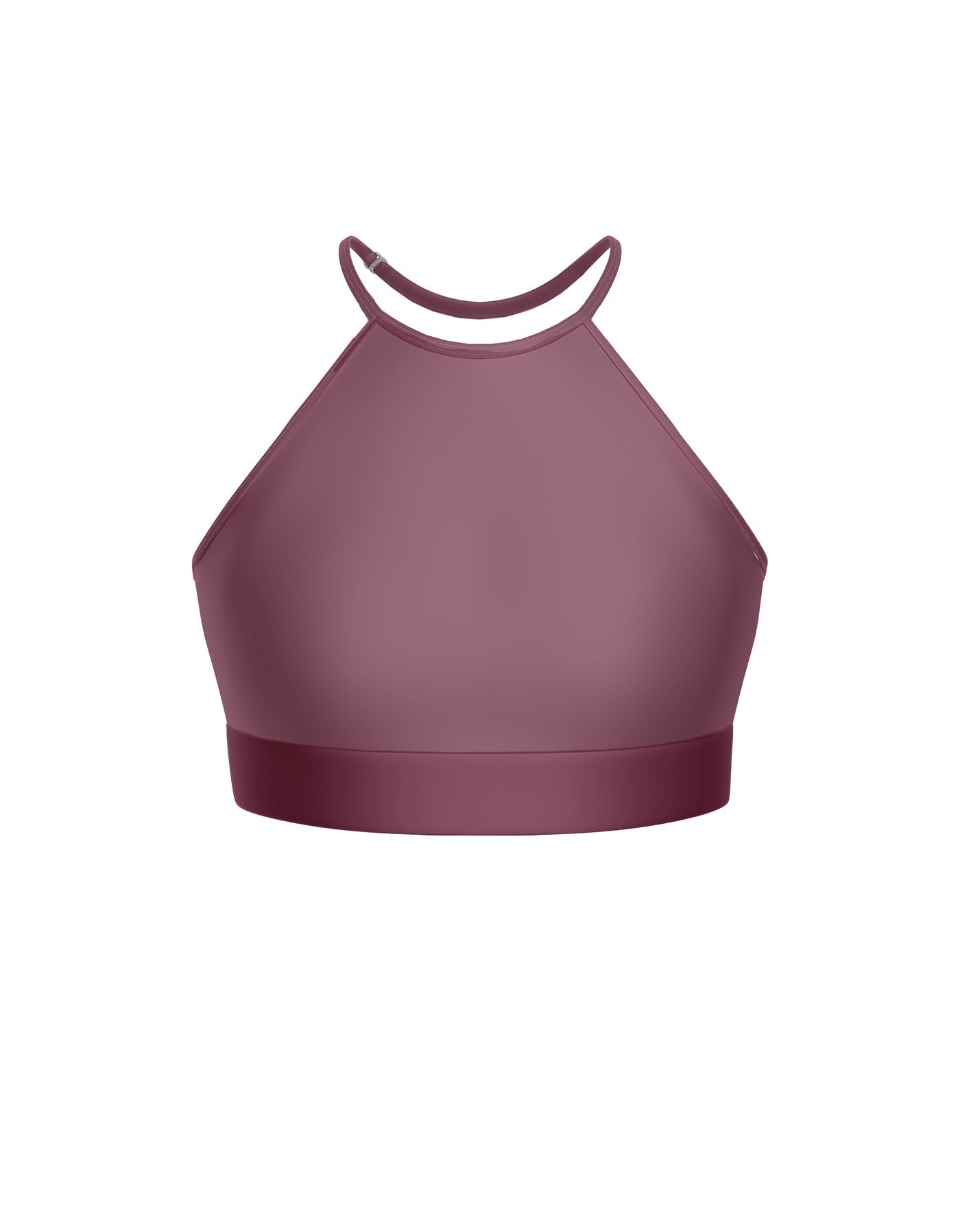Solid Lycra Halter Binding Crop Top