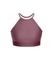 Solid Lycra Halter Binding Crop Top
