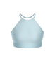 Solid Lycra Halter Binding Crop Top