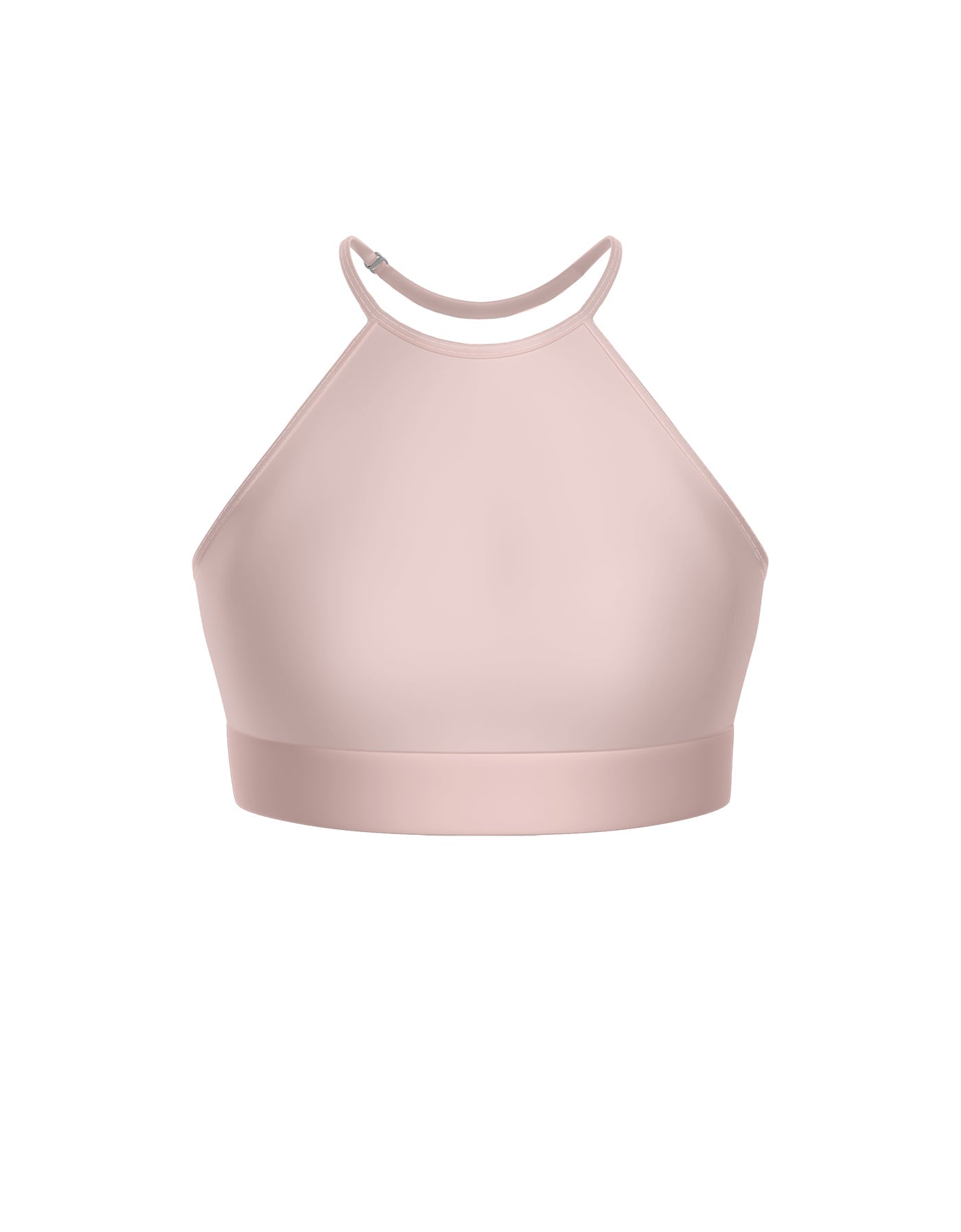 Solid Lycra Halter Binding Crop Top