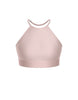 Solid Lycra Halter Binding Crop Top