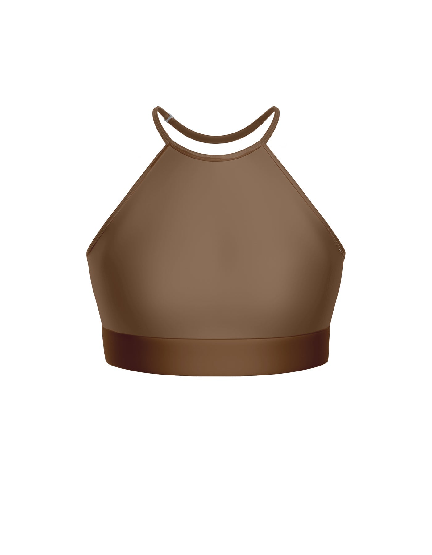 Solid Lycra Halter Binding Crop Top