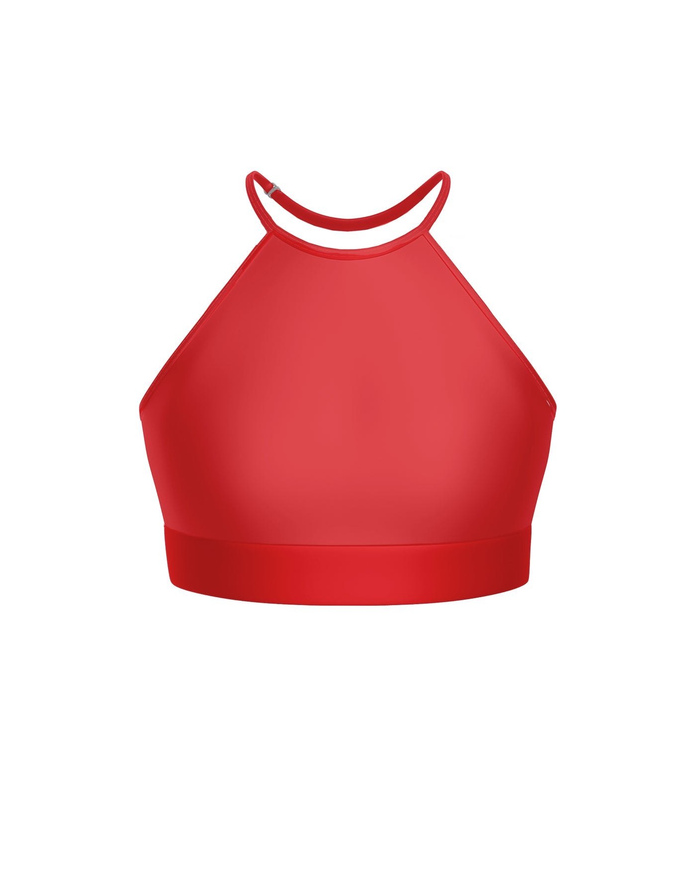 Solid Lycra Halter Binding Crop Top