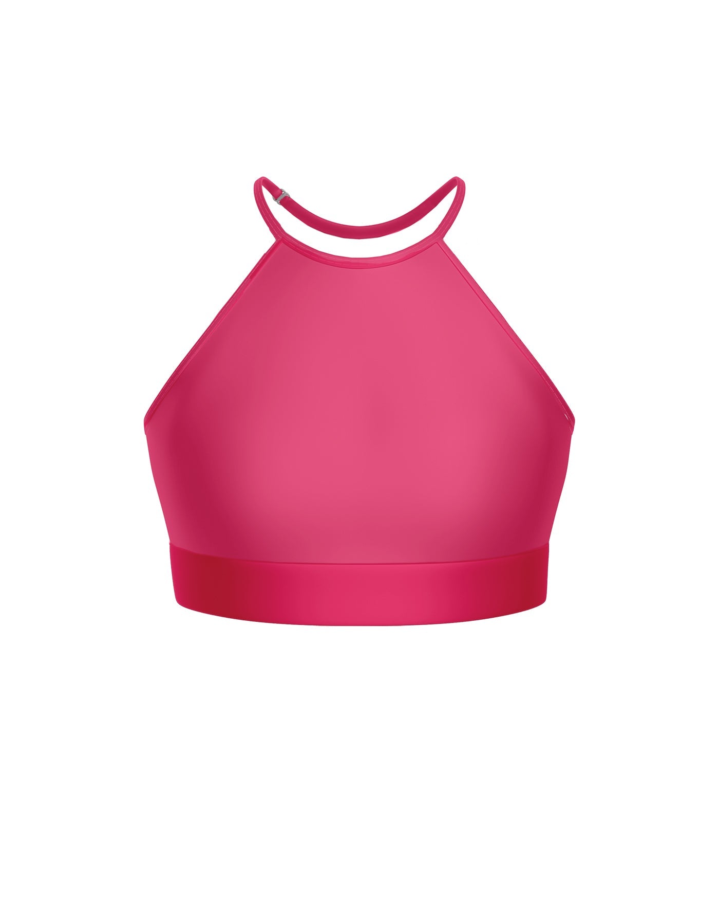 Solid Lycra Halter Binding Crop Top