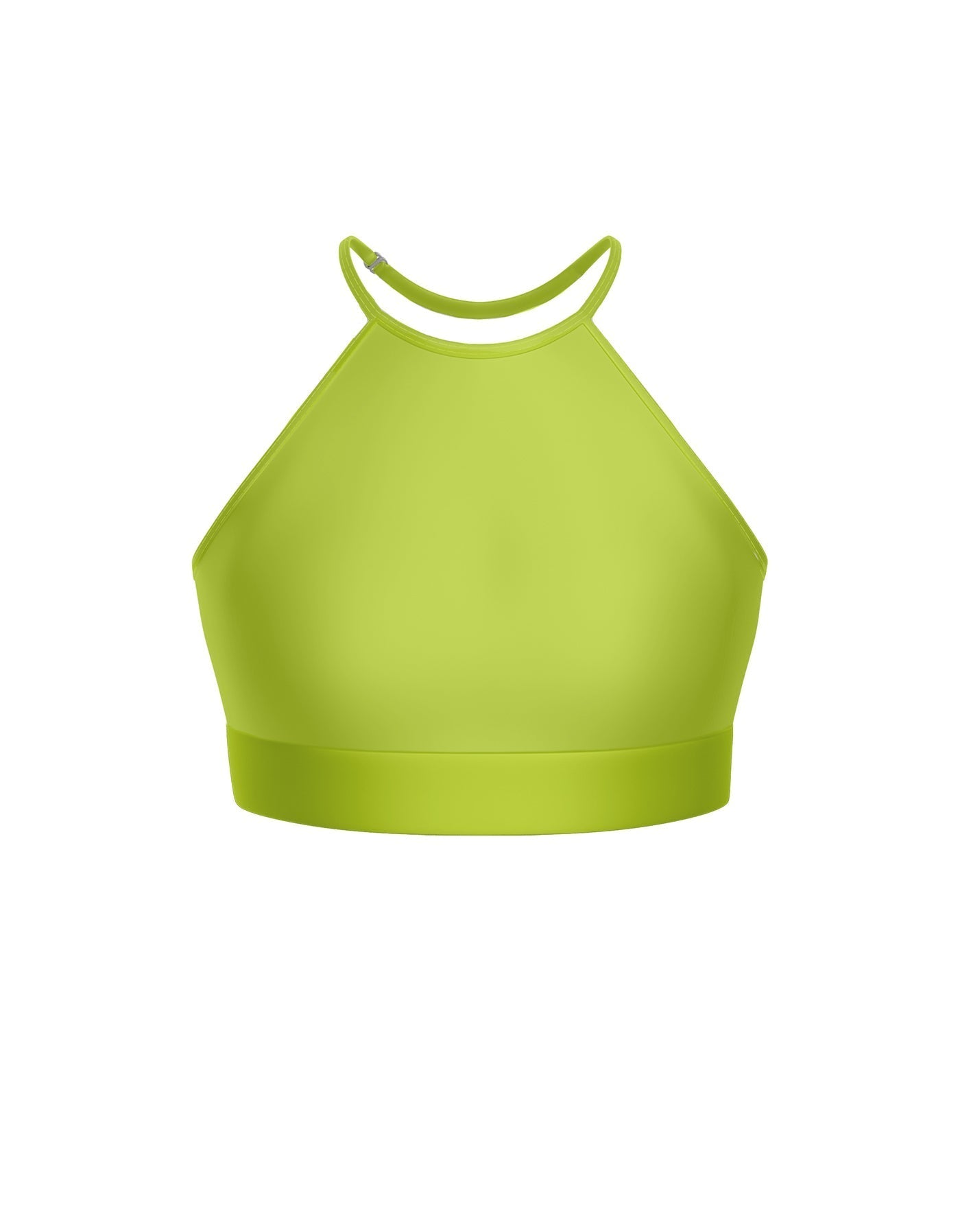 Solid Lycra Halter Binding Crop Top