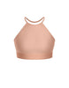 Solid Lycra Halter Binding Crop Top