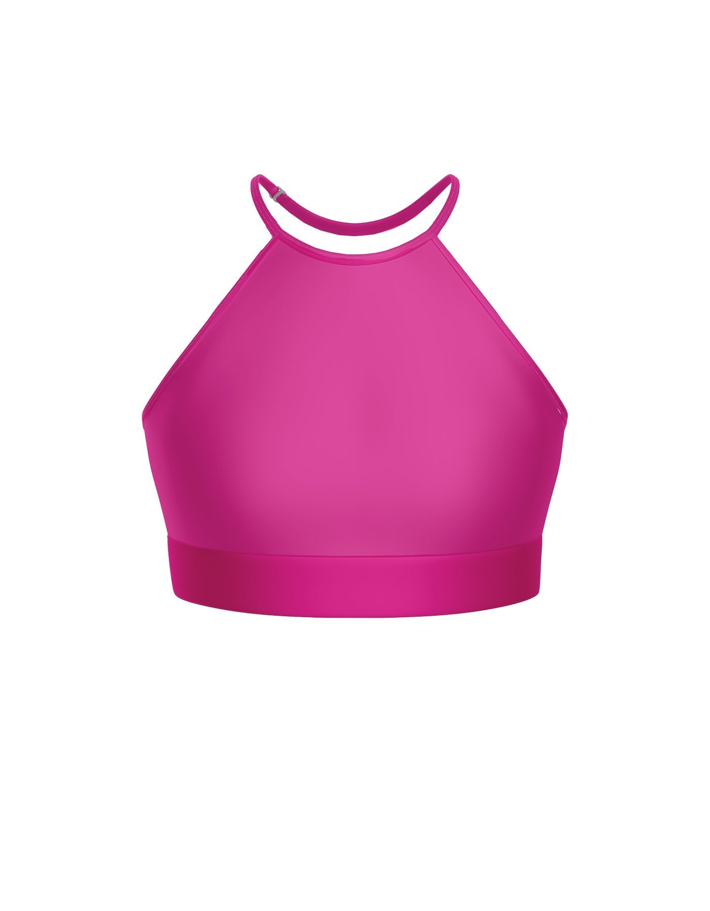 Solid Lycra Halter Binding Crop Top