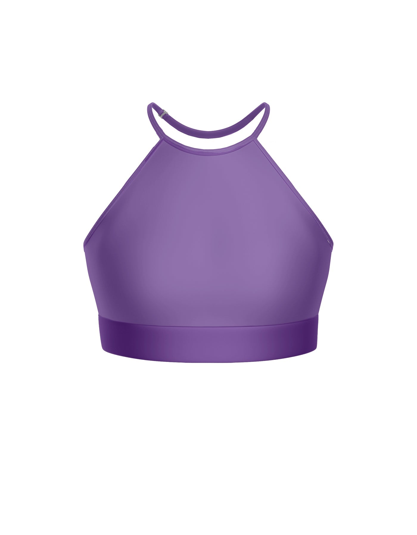 Solid Lycra Halter Binding Crop Top