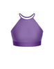 Solid Lycra Halter Binding Crop Top