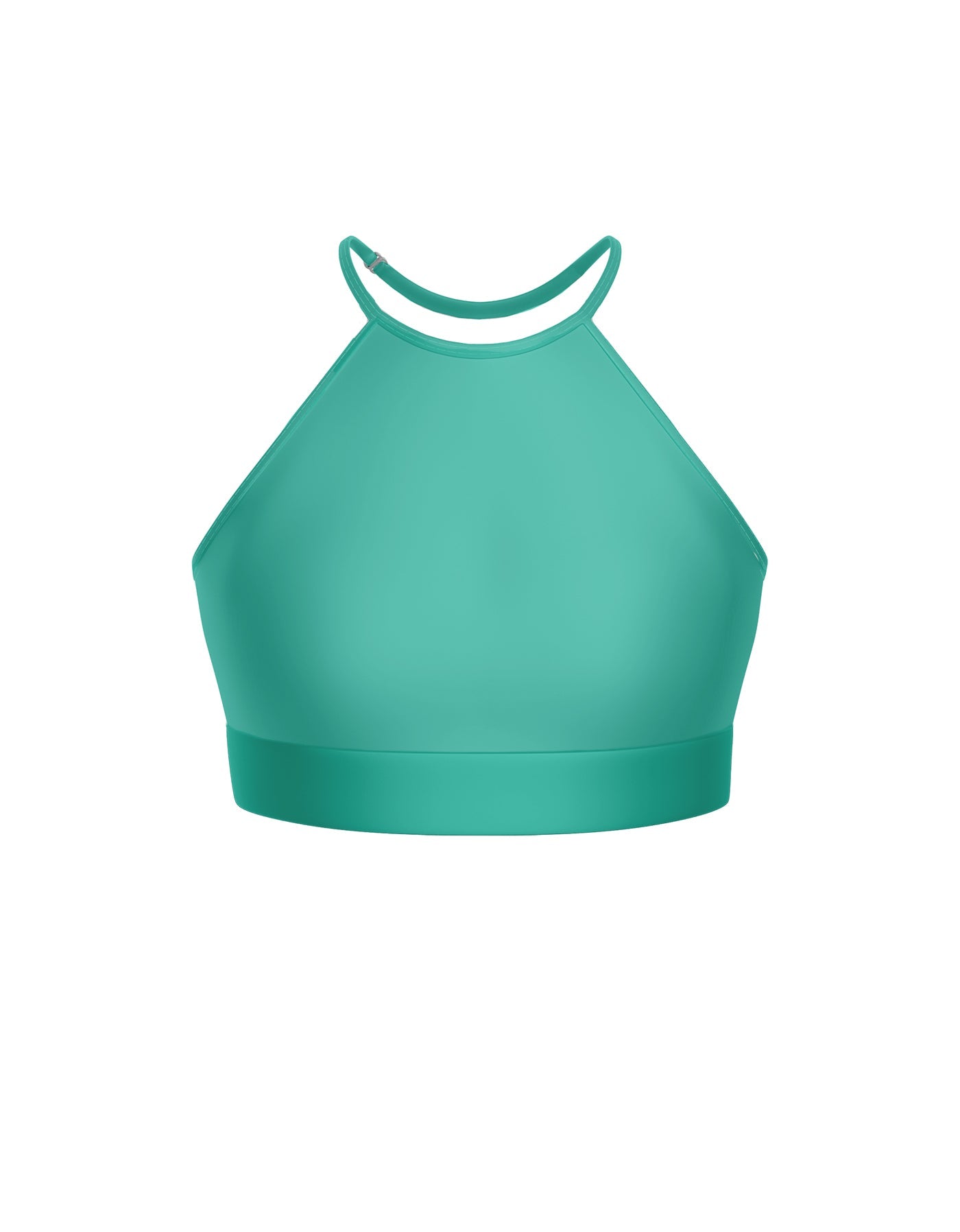 Solid Lycra Halter Binding Crop Top