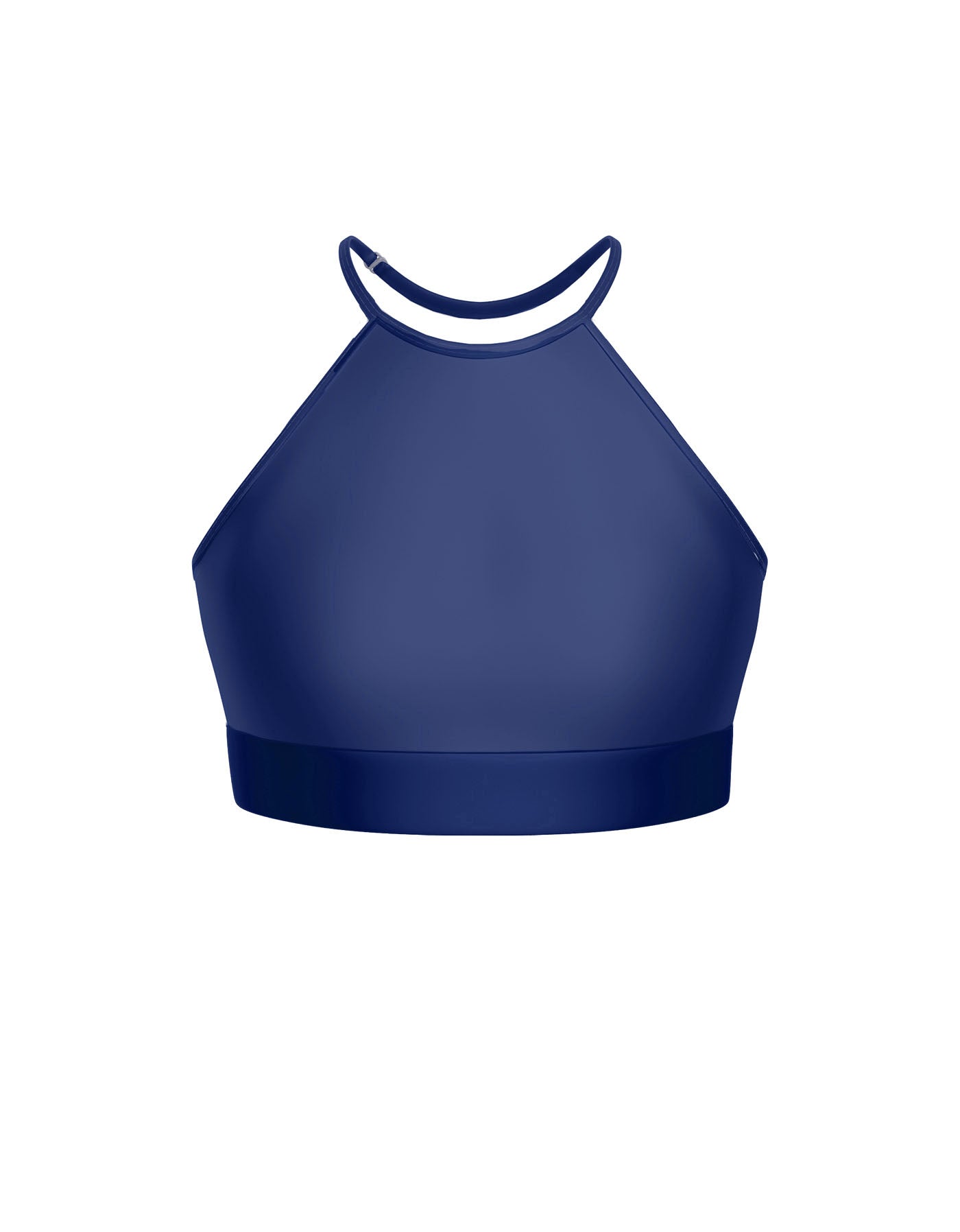 Solid Lycra Halter Binding Crop Top
