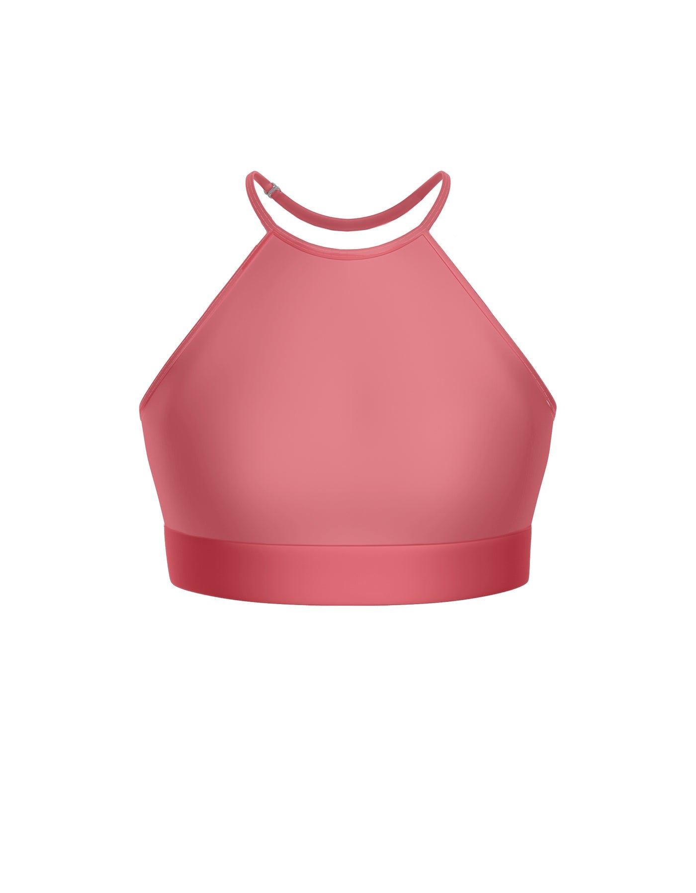 Solid Lycra Halter Binding Crop Top