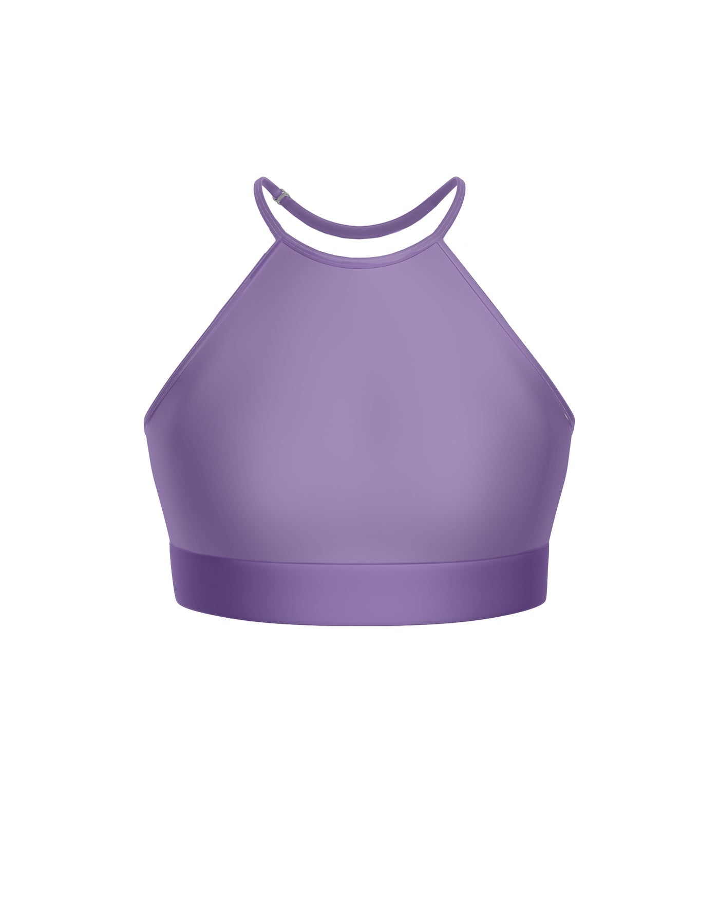 Solid Lycra Halter Binding Crop Top