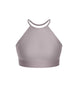 Solid Lycra Halter Binding Crop Top
