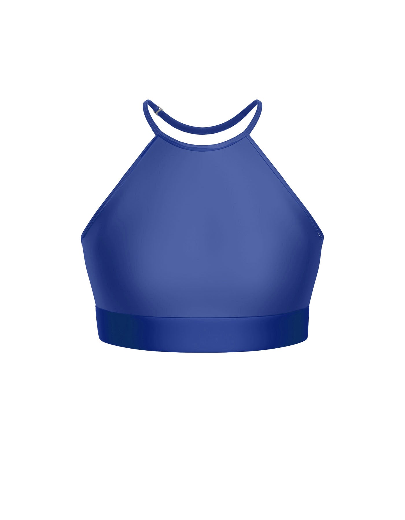 Solid Lycra Halter Binding Crop Top