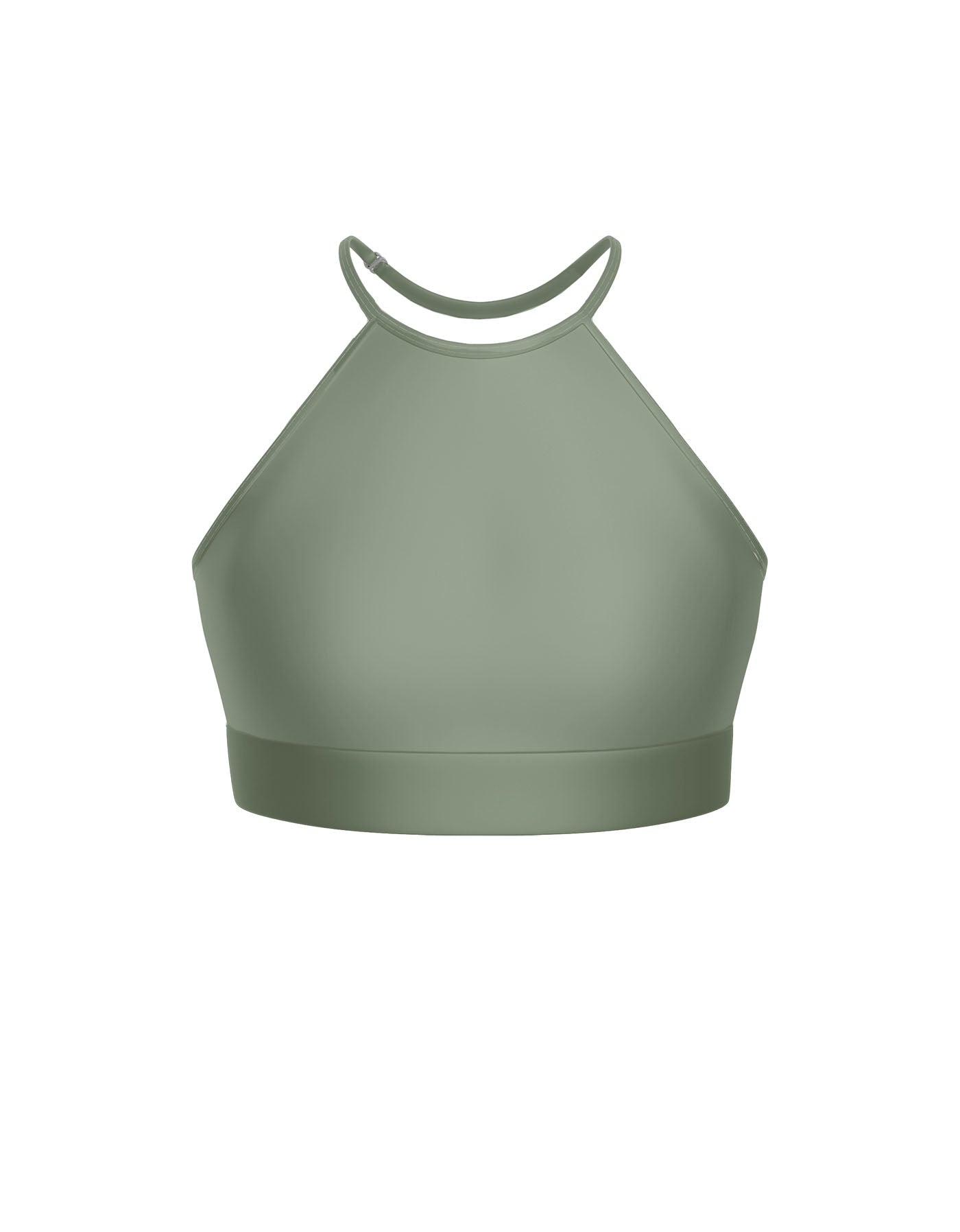 Solid Lycra Halter Binding Crop Top