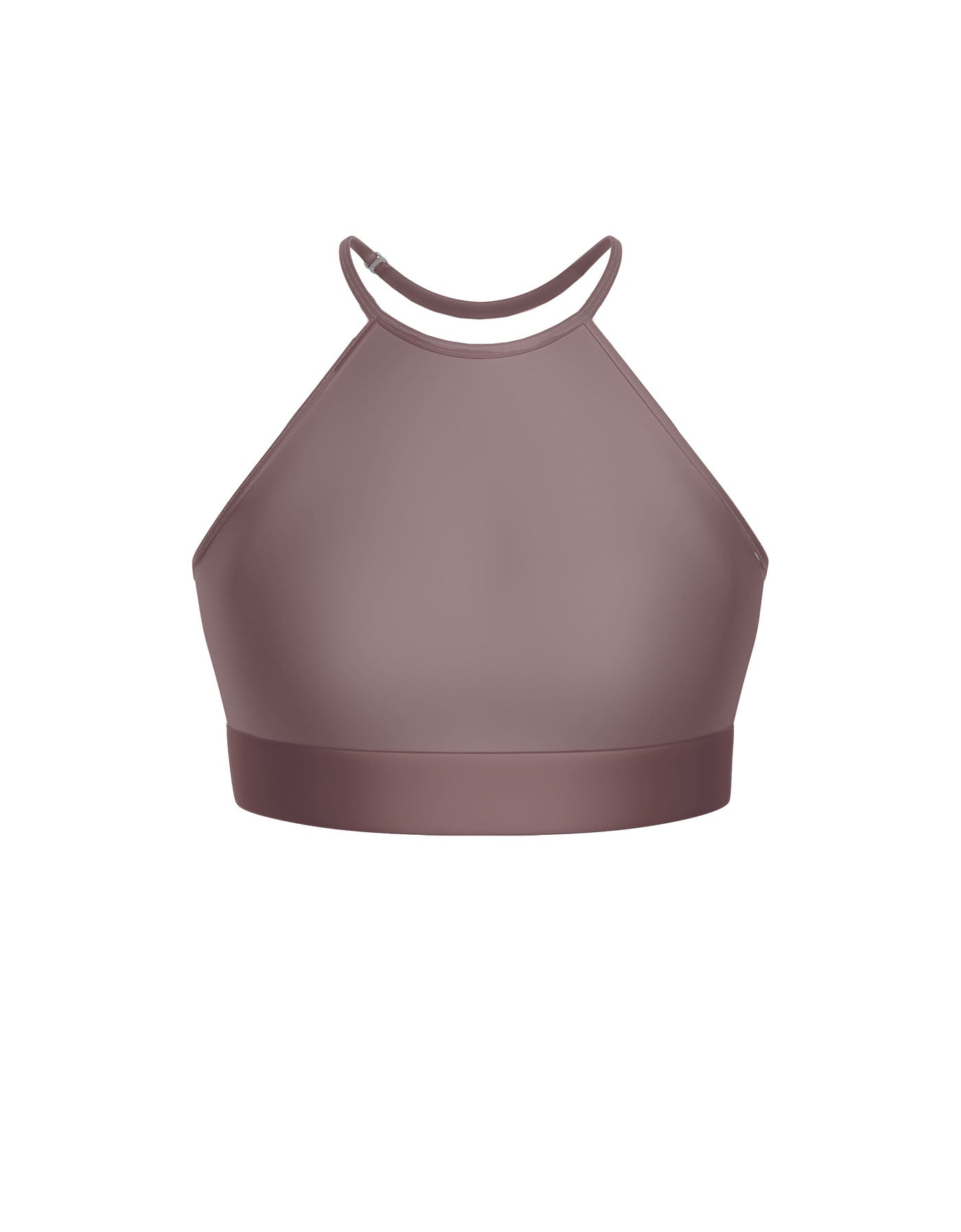 Solid Lycra Halter Binding Crop Top
