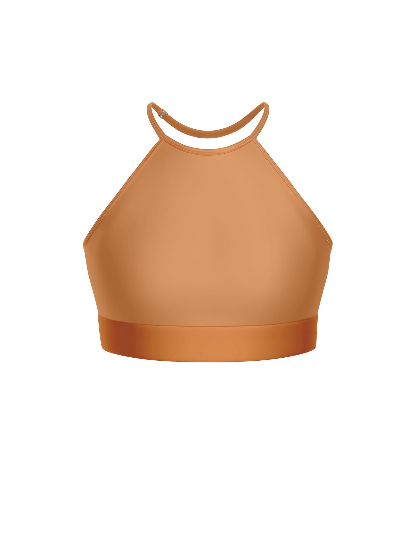 Solid Lycra Halter Binding Crop Top