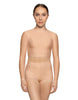 Solid Lycra LS Tneck Keyhole Back Crop Top