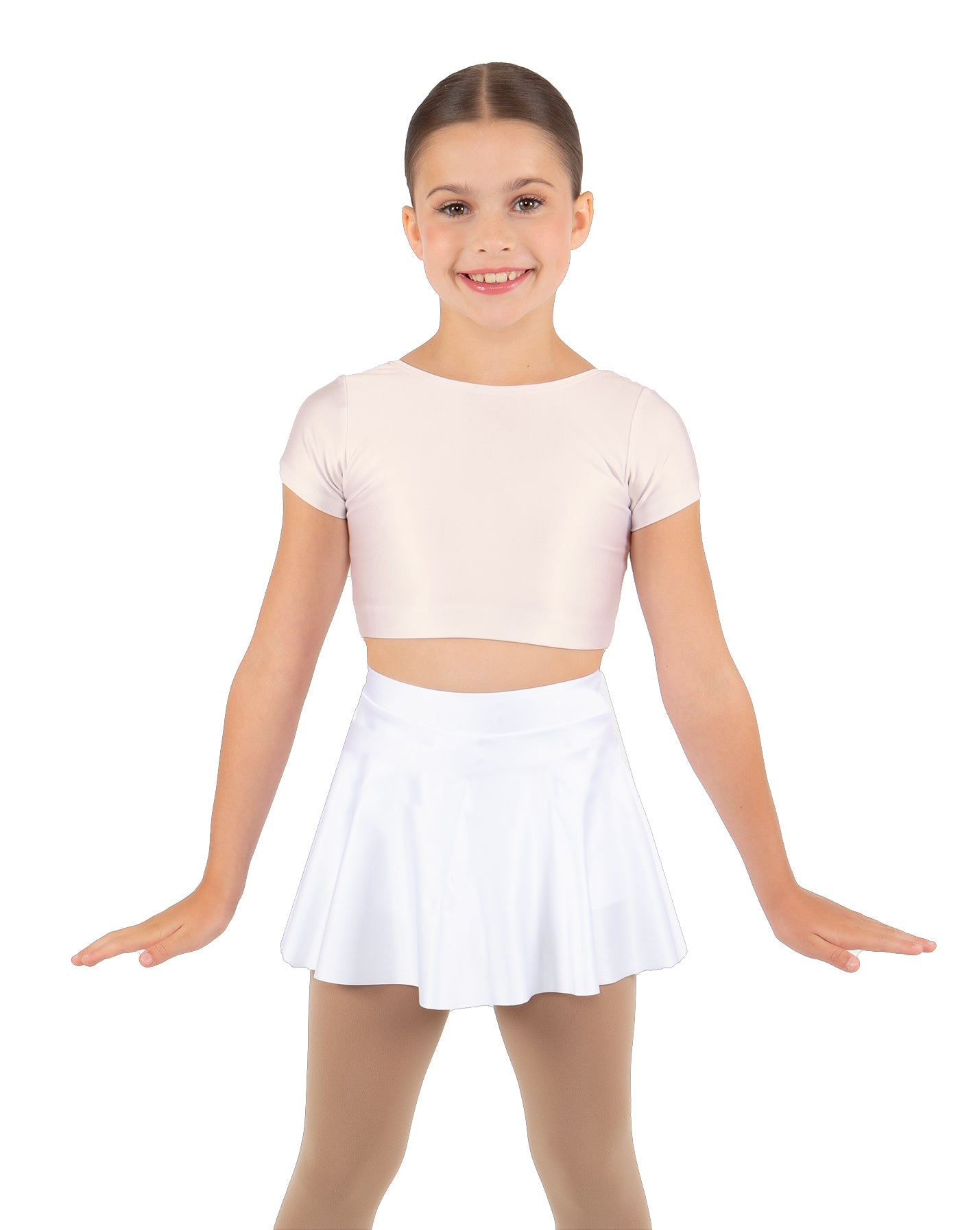 Solid Lycra Cap Sleeve Crop Top