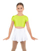 Solid Lycra Cap Sleeve Crop Top