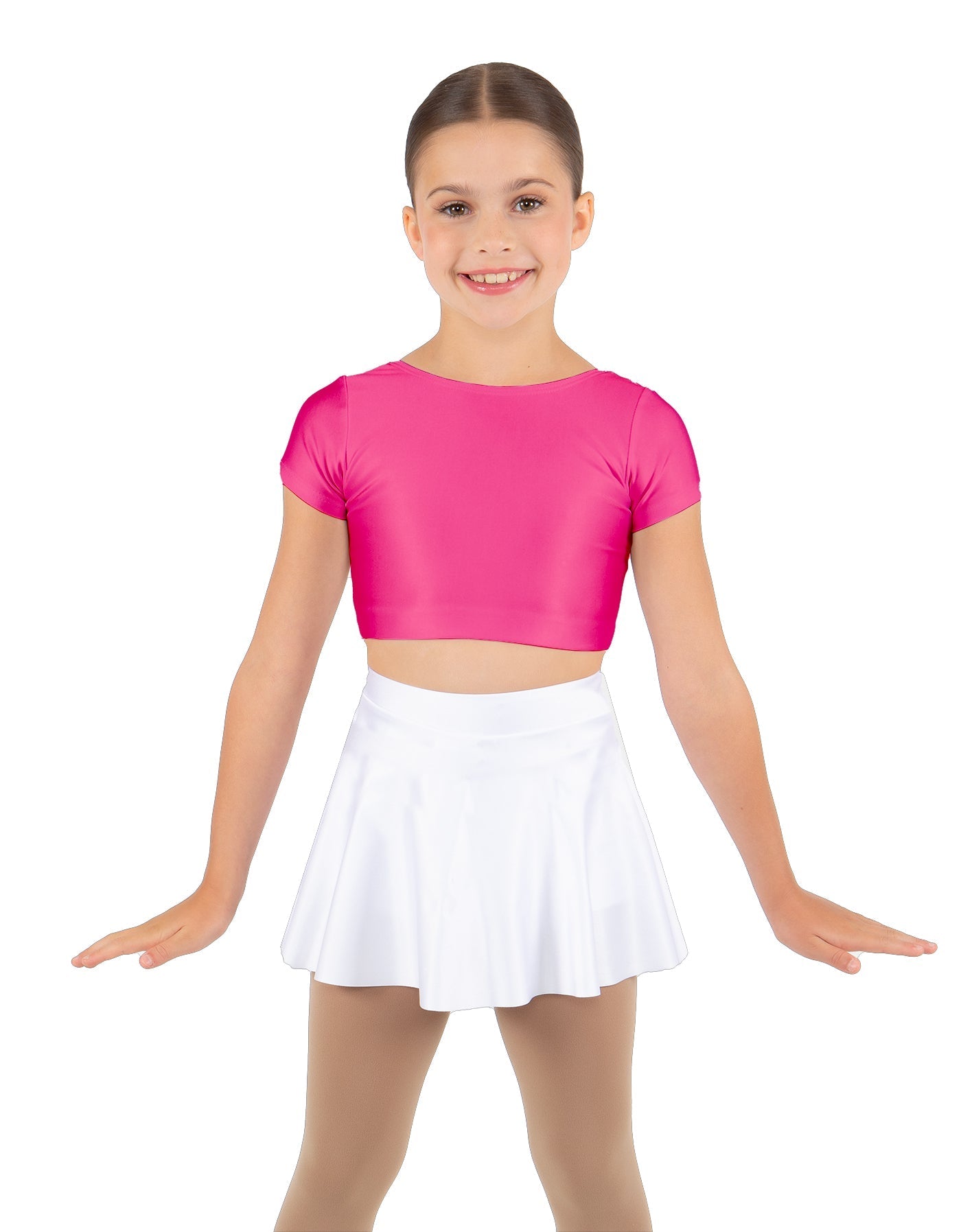 Solid Lycra Cap Sleeve Crop Top
