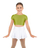 Solid Lycra Cap Sleeve Crop Top