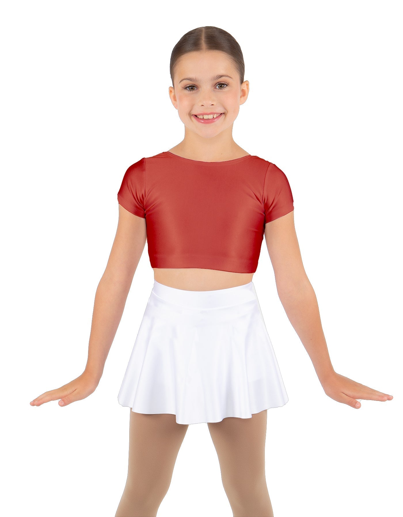 Solid Lycra Cap Sleeve Crop Top