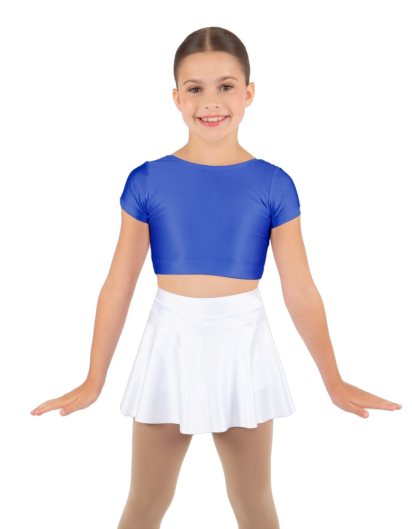 Solid Lycra Cap Sleeve Crop Top