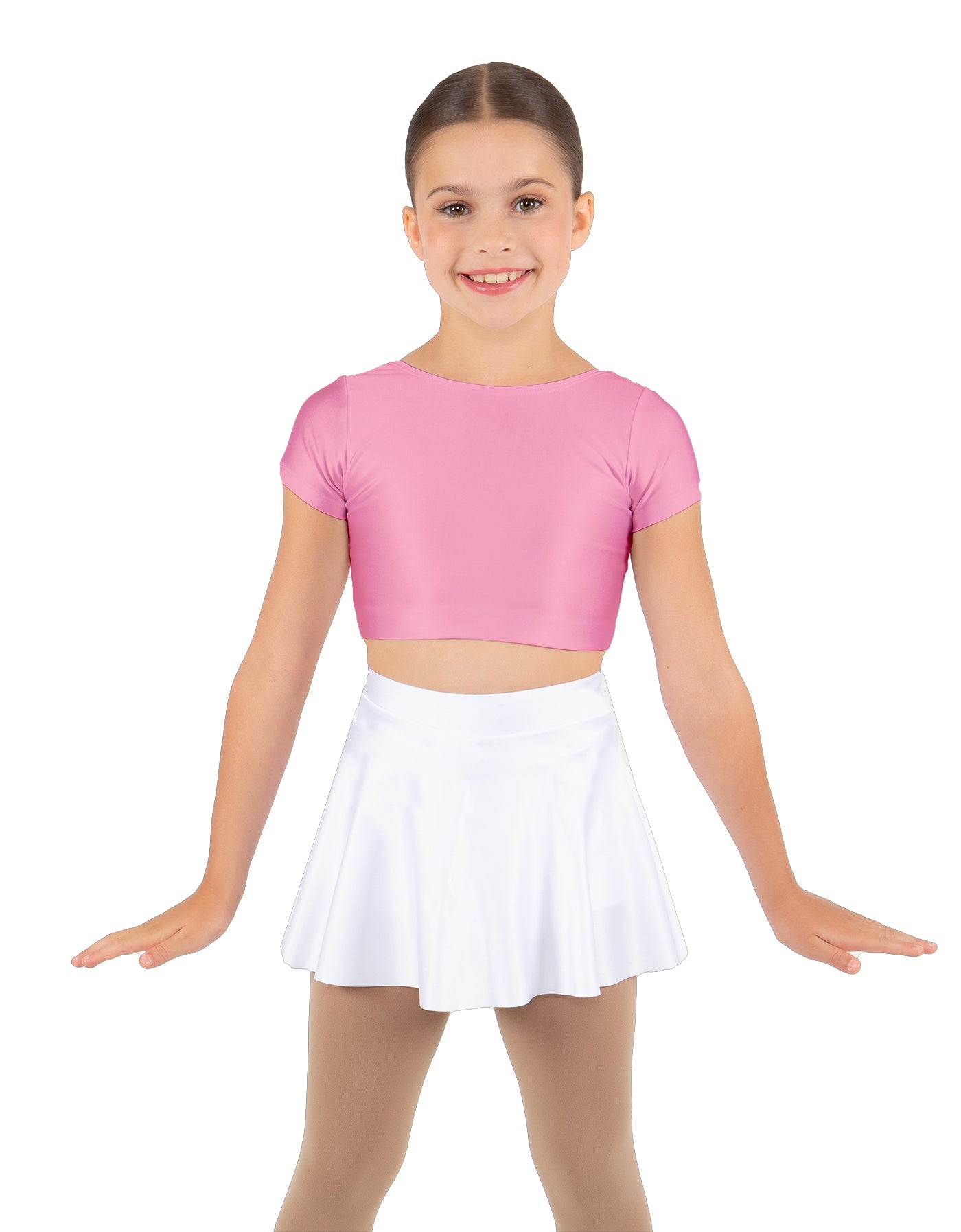 Solid Lycra Cap Sleeve Crop Top