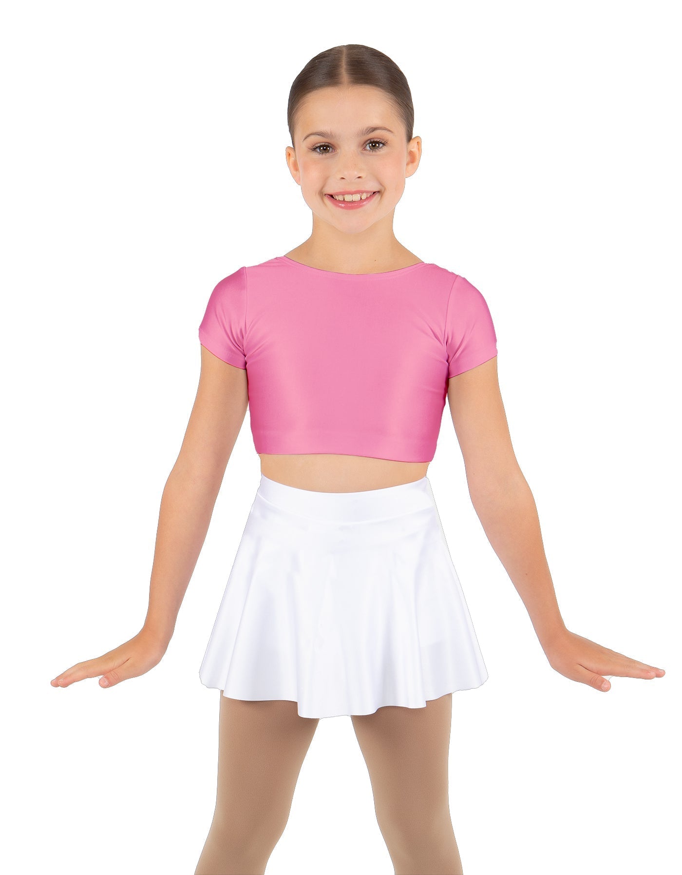 Solid Lycra Cap Sleeve Crop Top