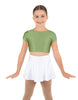 Solid Lycra Cap Sleeve Crop Top