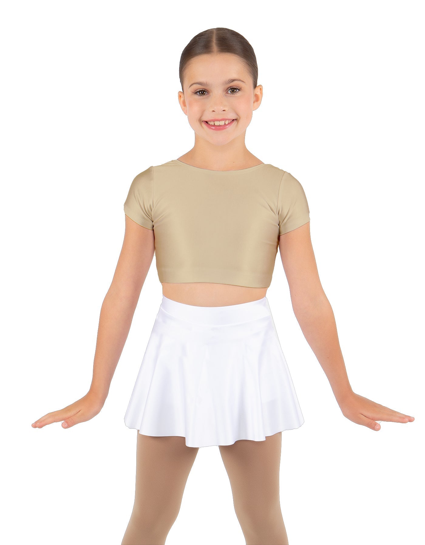 Solid Lycra Cap Sleeve Crop Top