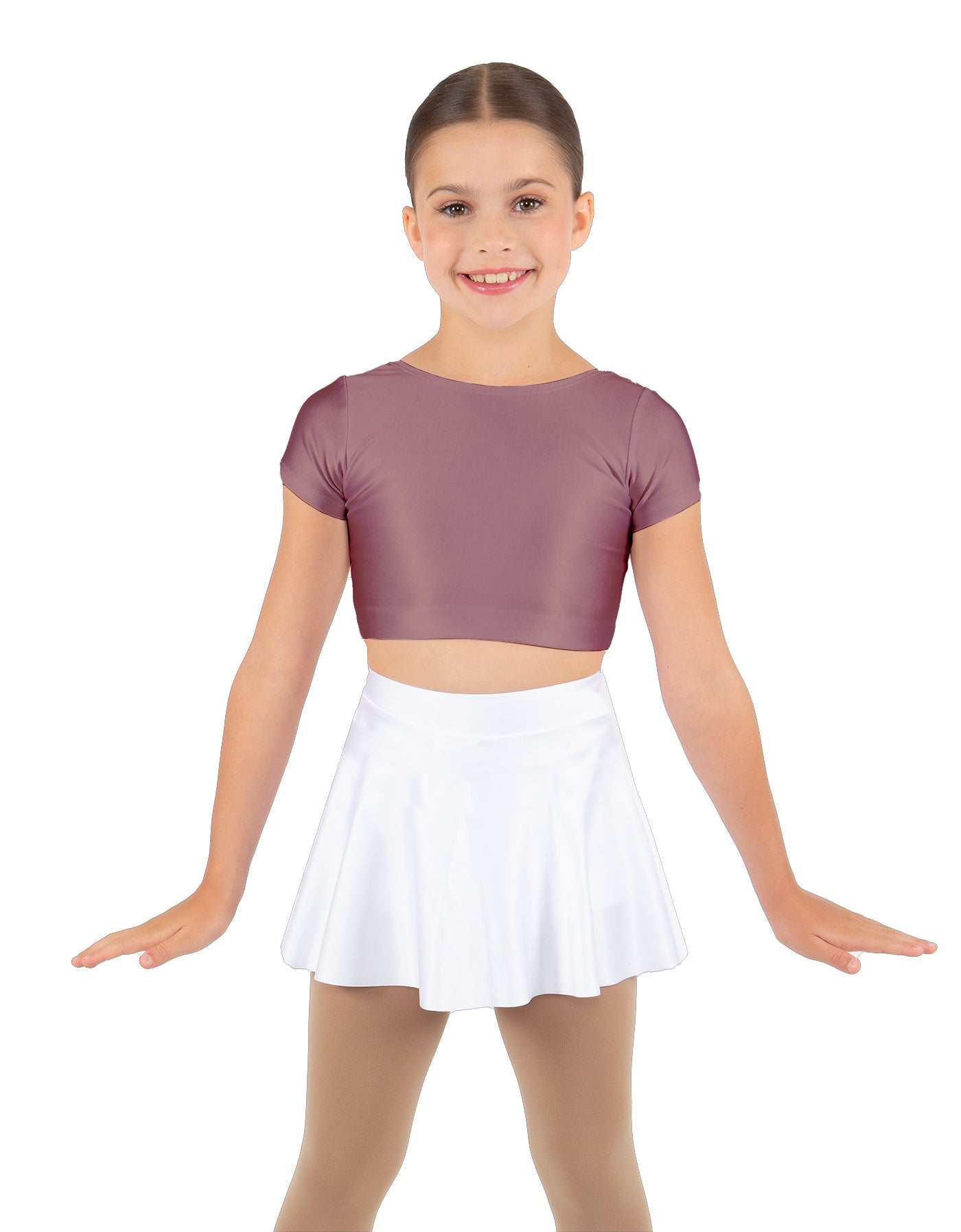 Solid Lycra Cap Sleeve Crop Top