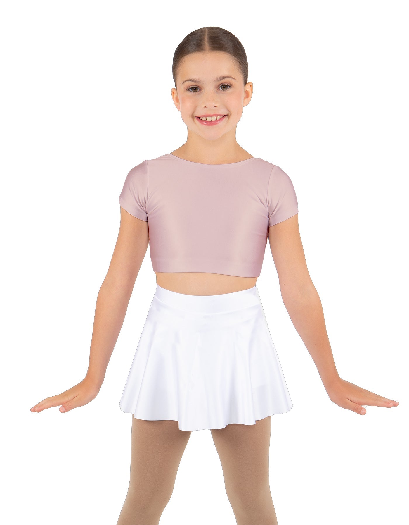 Solid Lycra Cap Sleeve Crop Top