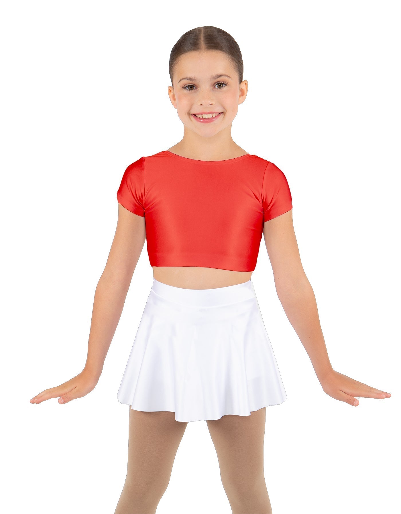 Solid Lycra Cap Sleeve Crop Top