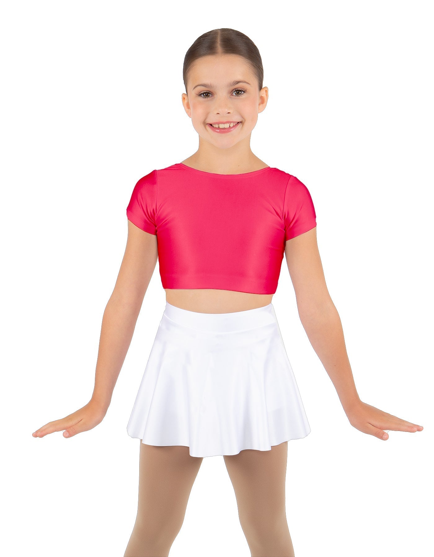 Solid Lycra Cap Sleeve Crop Top