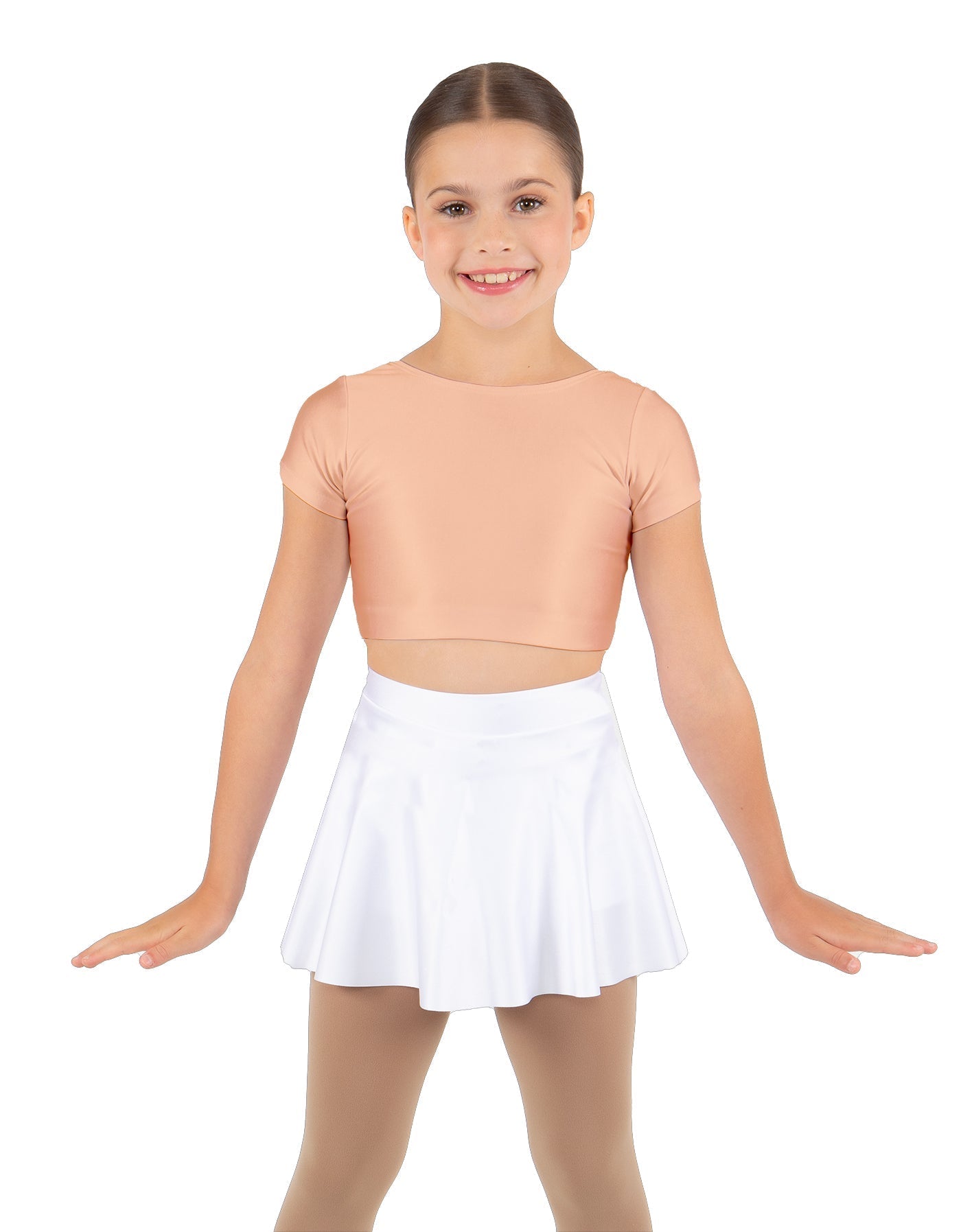 Solid Lycra Cap Sleeve Crop Top