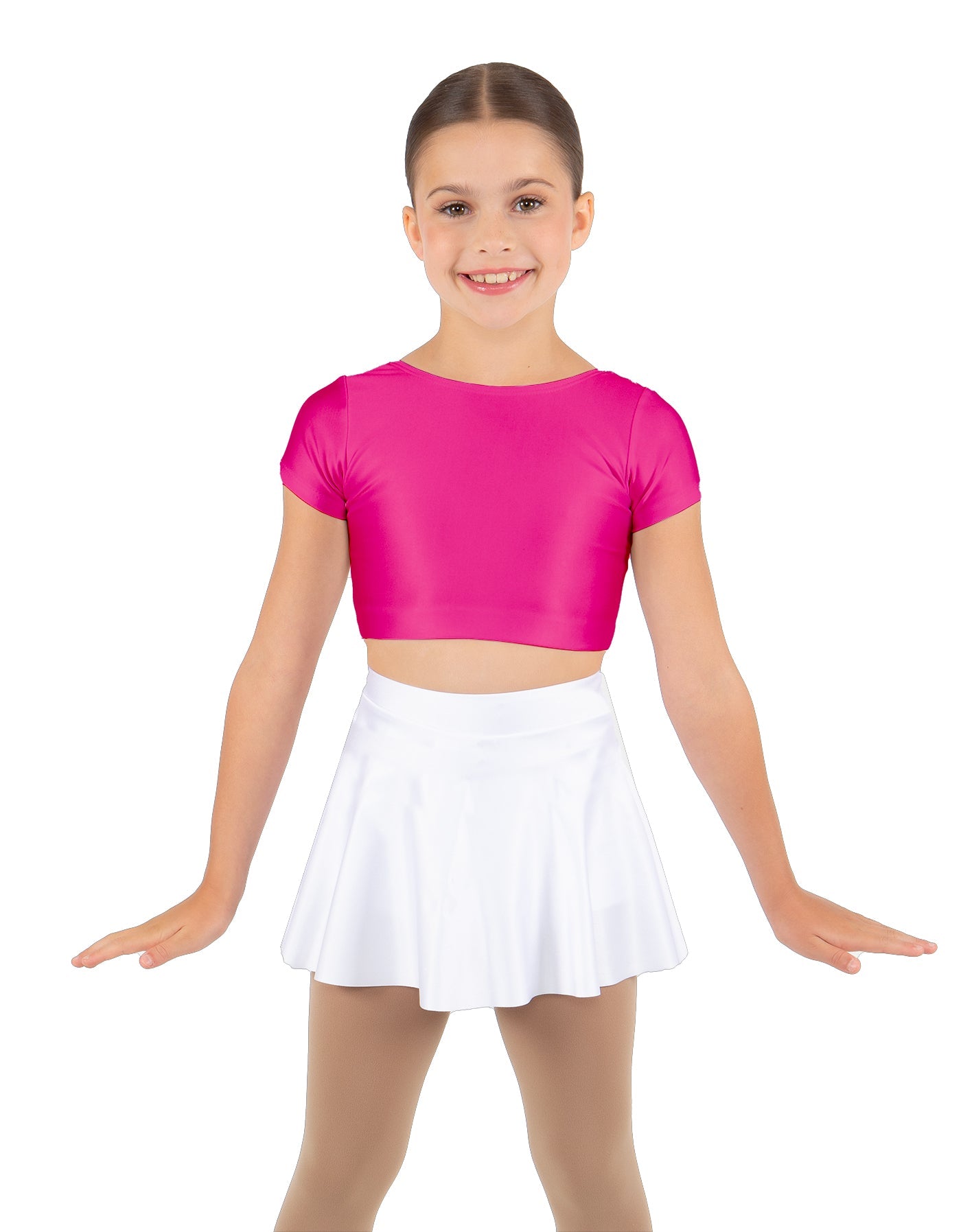 Solid Lycra Cap Sleeve Crop Top